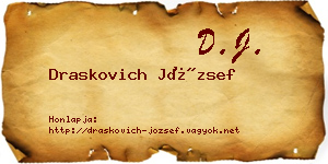 Draskovich József névjegykártya