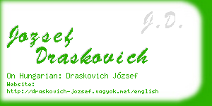 jozsef draskovich business card