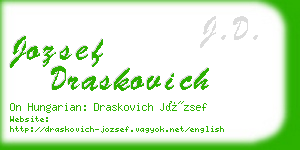 jozsef draskovich business card